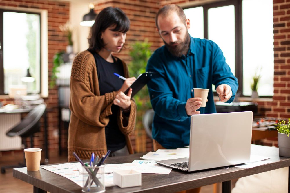 E-commerce team managing transactions