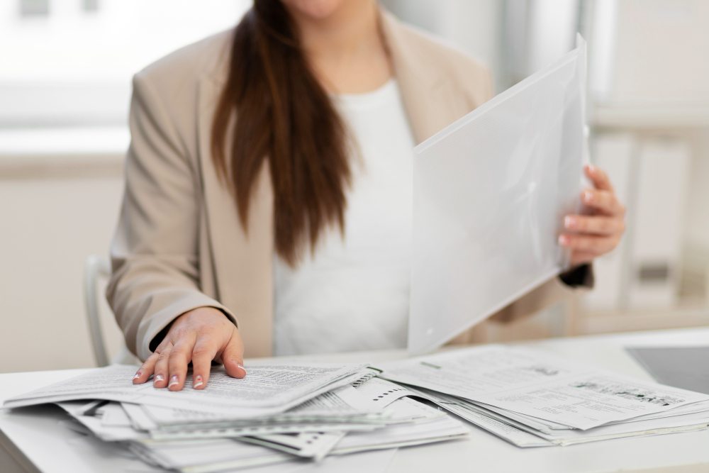 Freelancer reviewing 1099-MISC form