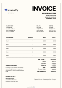 Free Electrical Invoice Templates | Docs, Sheets, Excel, PDF & Styles