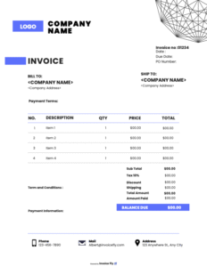 Free Electrical Invoice Templates | Docs, Sheets, Excel, PDF & Styles