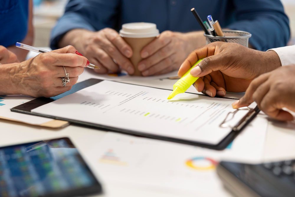 General contractor preparing project bid estimate