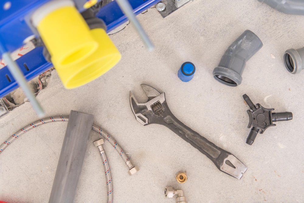 plumber toolkit laid out