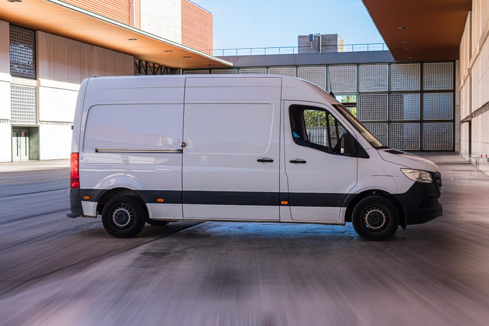 white work van without wrap
