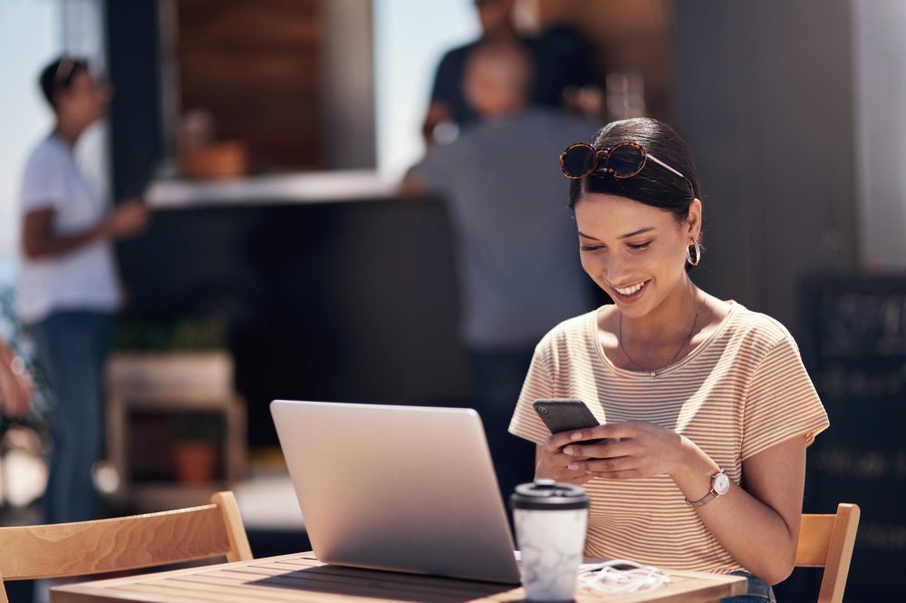 Digital invoice displayed on computer for payment processing