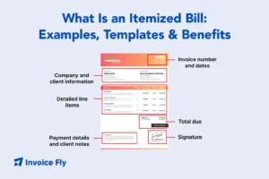 what is an itemized bill example