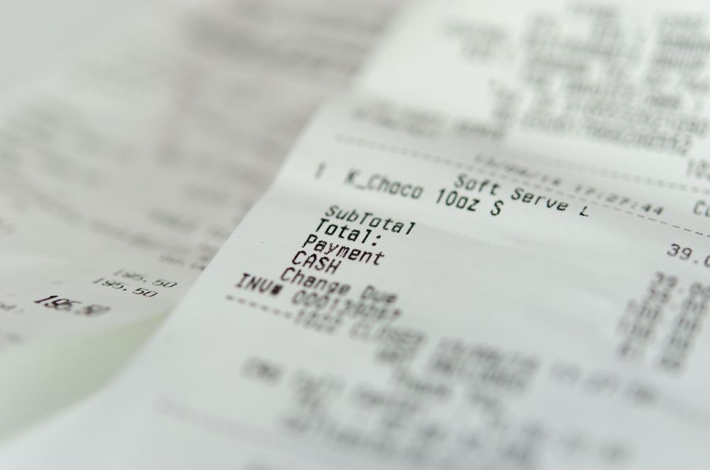 Detalle del recibo detallado con los totales y los gastos