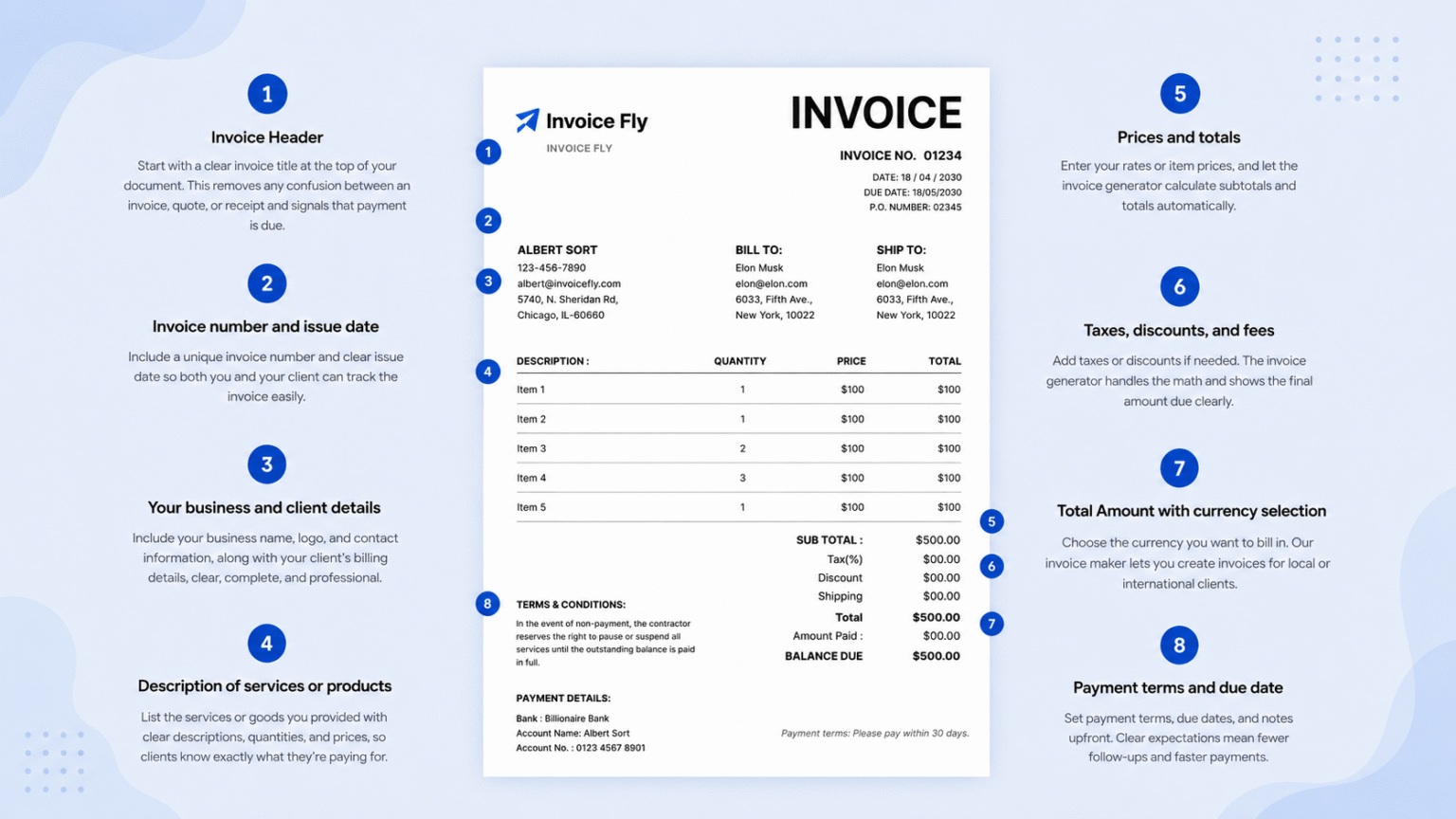 Example Invoice Explained What Is an Invoice? Types, Elements & Examples - Invoice Fly