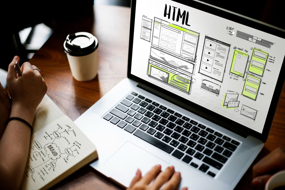 handyman business team website planning in a mockup