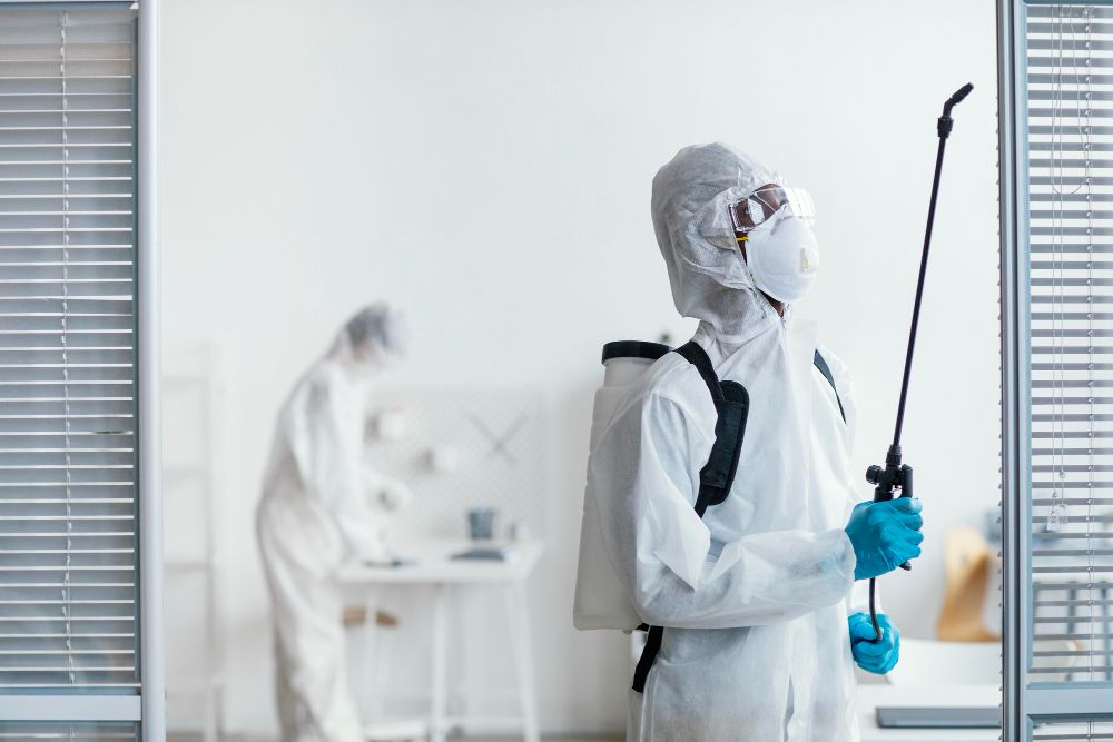 Pest control team conducting coordinated inspection and prevention work