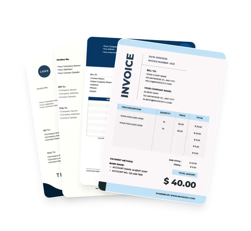Ready-made invoice templates