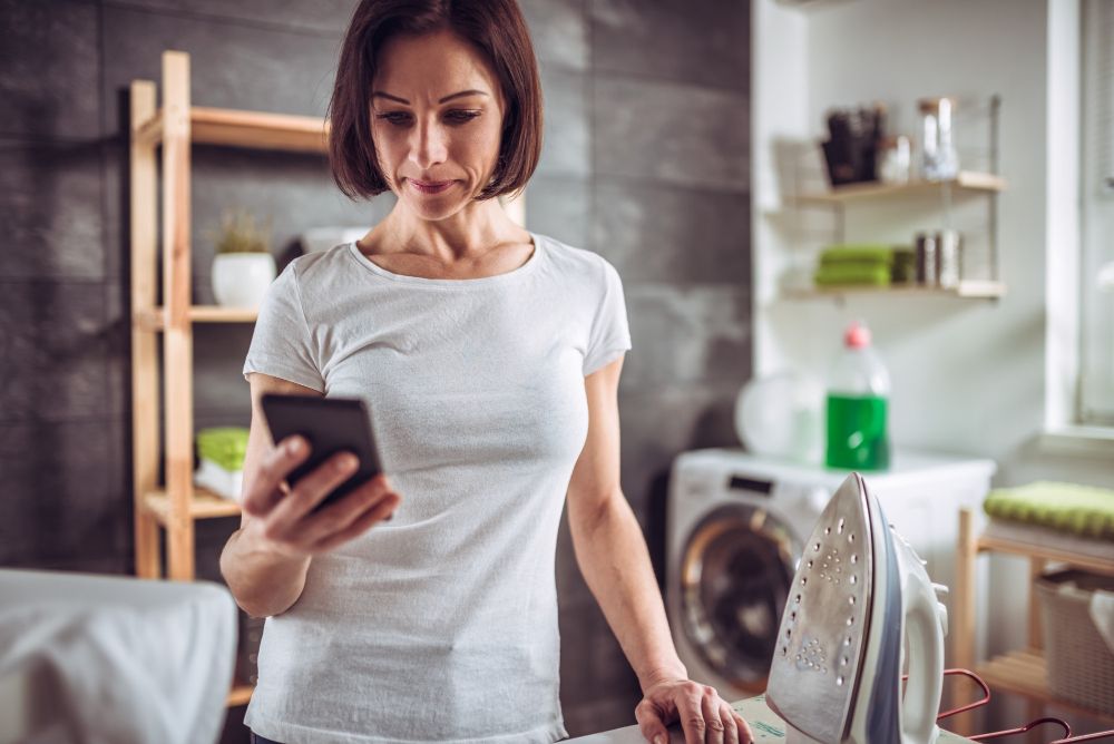Customer booking a cleaning service on a smartphone
