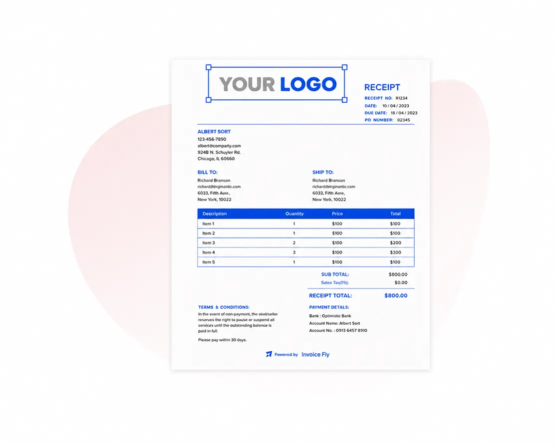 Invoice Fly receipt maker on all devices