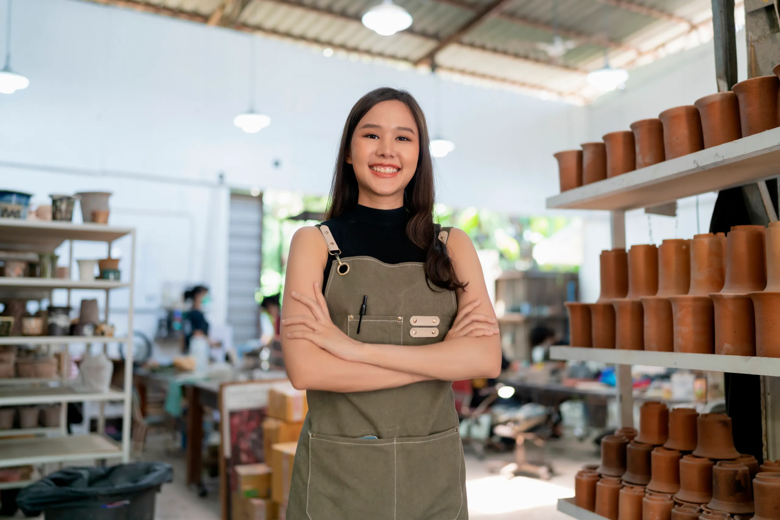 Solopreneur running her business