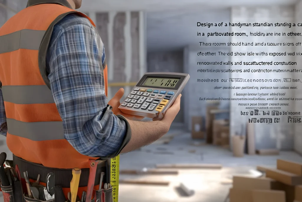 Graphic showing how InvoiceFly integrates with drywall calculations for effective billing and project management.