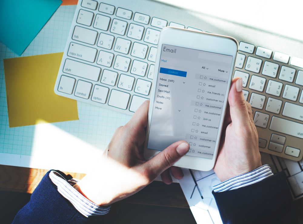 business owner sending an invoice reminder