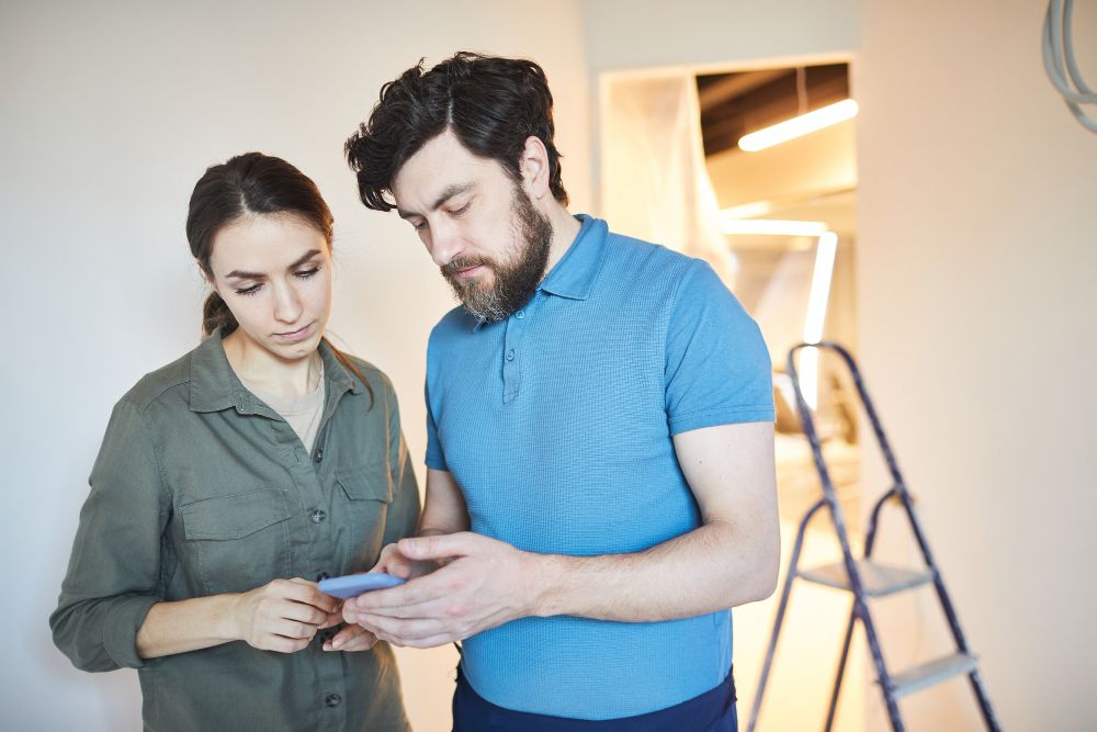 painter requesting customer reviews online