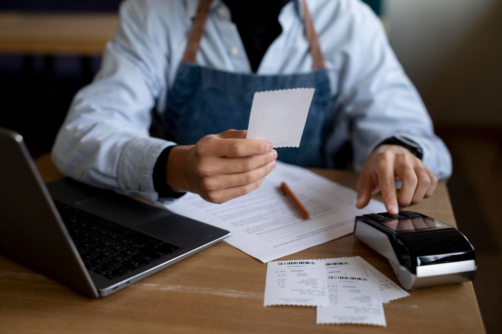 entrepreneur tracking expenses with receipt ocr