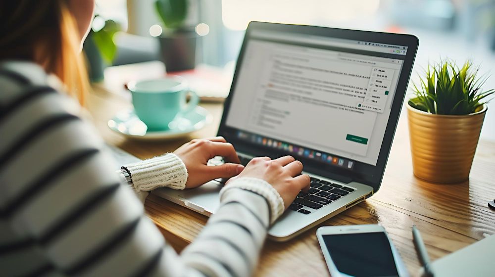 freelancer writing an invoice email
